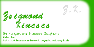 zsigmond kincses business card